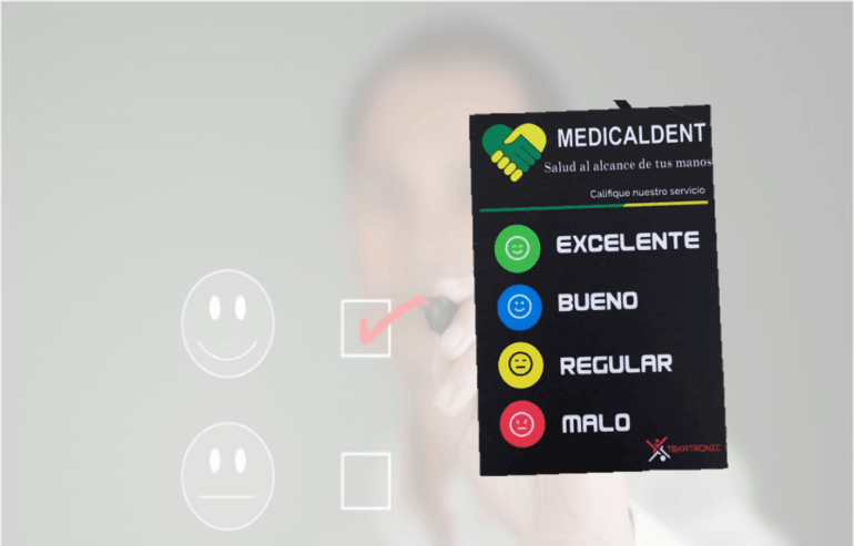 Calificador de atención, calificador de servicio touch, tactil, Tksica