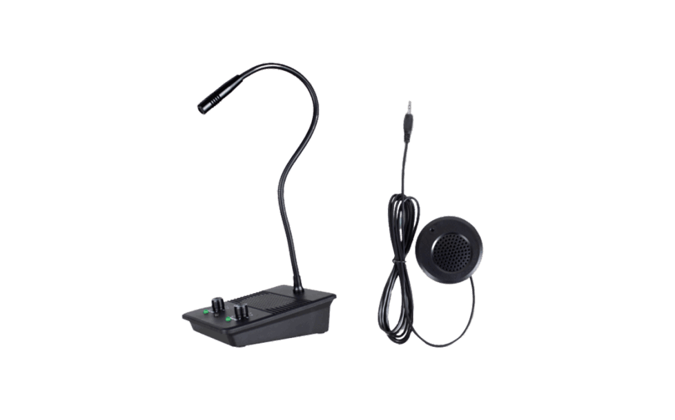 intercomunicador de ventanilla, microfono de ventanilla