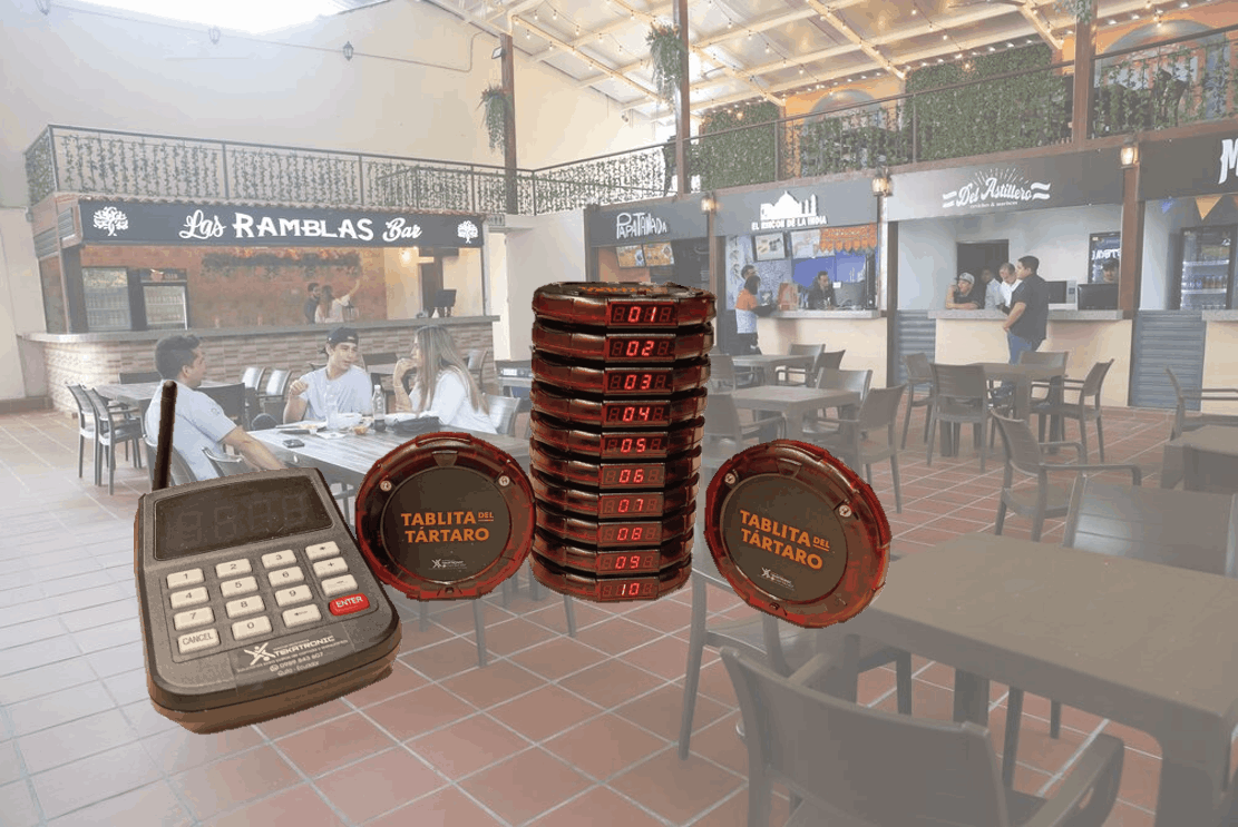 Turnero de orden lista, turnero patios de comida, turnero restaurante